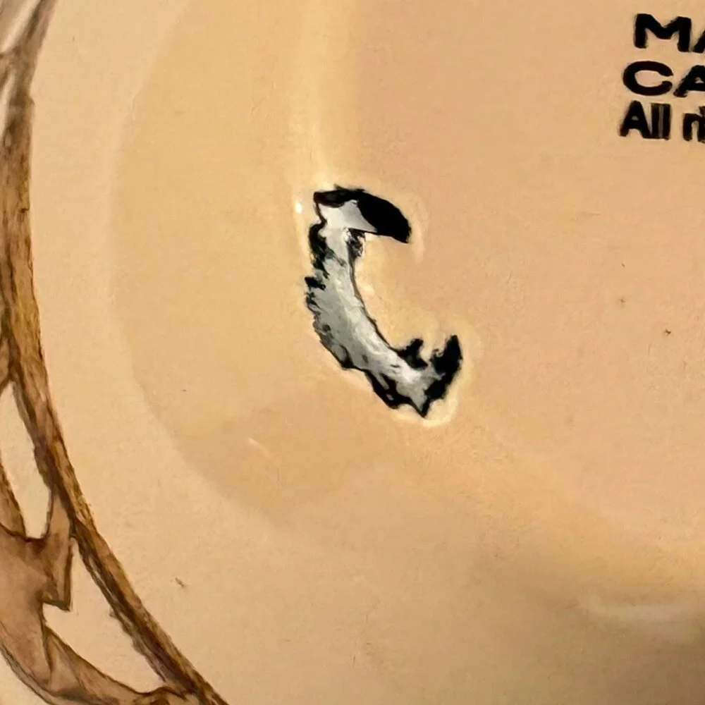 Vintage Marble Canyon Enamelware Coffee Mug Cowboy Horse Cow RARE!